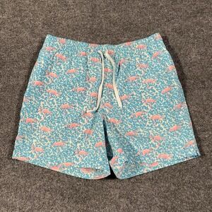 Chubbies Domingos are for Flamingos All Over Print Swim Trunks Mens Size Small